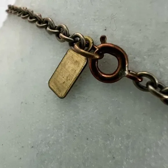 Erica Weiner Distressed Skeleton Key Long Necklace on a Gold Tone Chain